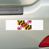Maryland State Flag Design Bumpersticker (Op auto)