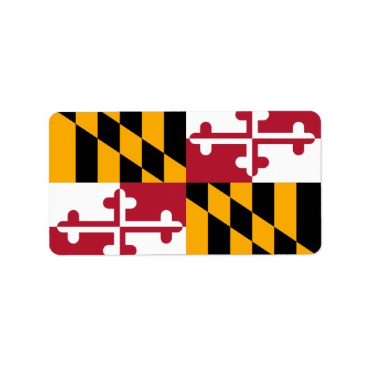 Maryland State Flag Design Decoration Etiket (Voorkant)