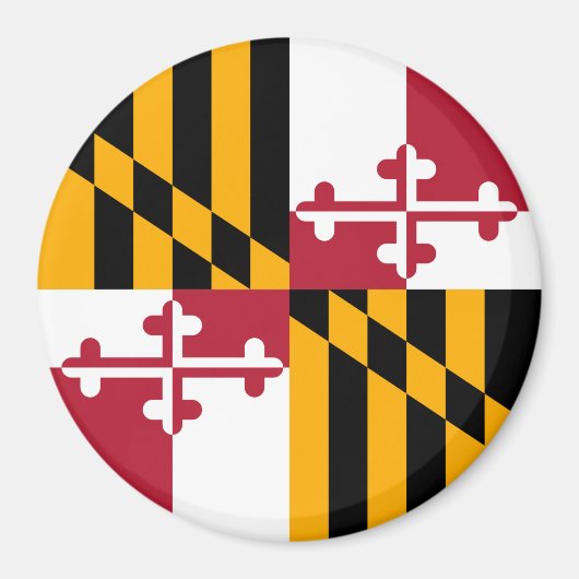 Maryland State Flag Design Decoration Magneet (Voorkant)