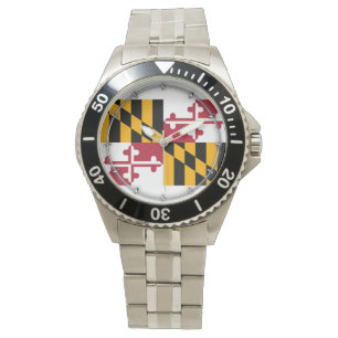 Maryland State Flag Design Horloge