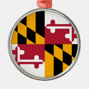 Maryland State Flag Design Metalen Ornament