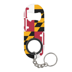 Maryland State Flag Design Mini Flessenopener