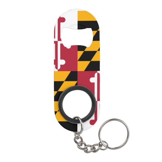 Maryland State Flag Design Mini Flessenopener (Achterkant)