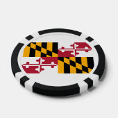 Maryland State Flag Design Poker Chips (Enkel)