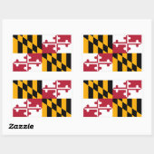 Maryland State Flag Design Rechthoekige Sticker (Vel)