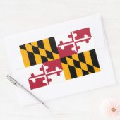 Maryland State Flag Design Rechthoekige Sticker (Envelop)