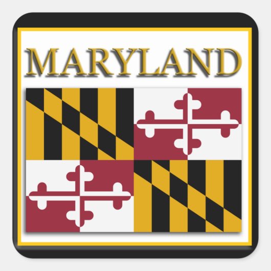 Maryland State Flag Design Sticker (Voorkant)