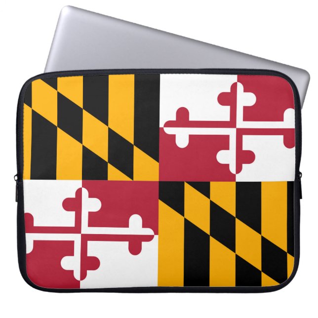 Maryland State Flag Design Style Laptop Sleeve (Voorkant)