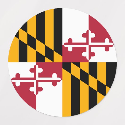 Maryland State Flag Festive Design Labels (Design 2)