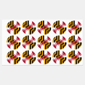 Maryland State Flag Festive Design Labels (Vel)