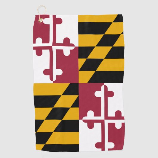 Maryland State Flag Golf Towel Golfhanddoek (Voorkant)