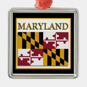 Maryland State Flag kerstversiering Metalen Ornament