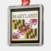 Maryland State Flag kerstversiering Metalen Ornament (Links)