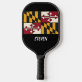 Maryland State Flag Pickleball Paddle (Achterkant)