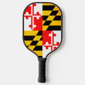 Maryland State Flag Pickleball Paddle (Achterkant)