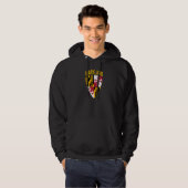 Maryland State Flag Shield Md Baltimore Pride Hoodie (Voorkant volledig)