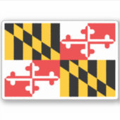 Maryland State Flag Sticker (Voorkant)