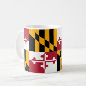 Maryland State Flag Style Decor Koffiemok (Voorkant links)