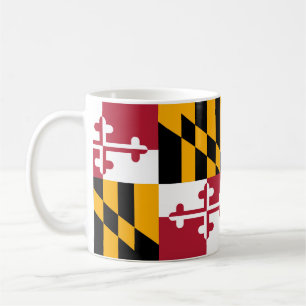 Maryland State Flag Style Decor Koffiemok