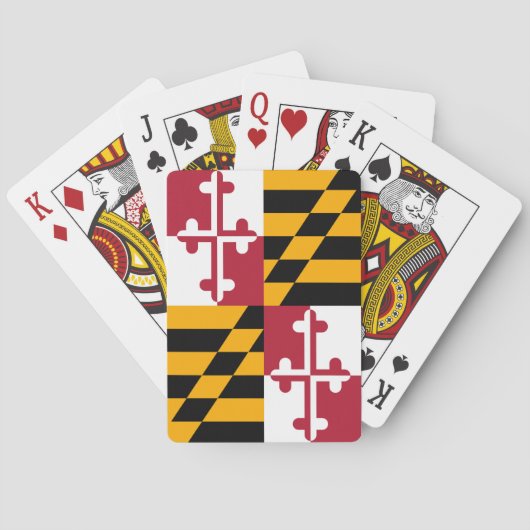 Maryland State Flag Style Decor Pokerkaarten (Achterkant)