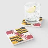 Maryland State Flag Style Decor Stenen Onderzetter (Zijkant)