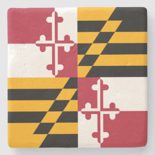 Maryland State Flag Style Decor Stenen Onderzetter