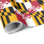 Maryland State Flag Stylish Display Cadeaupapier (Rol Hoek)