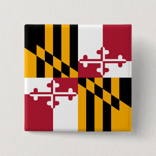 Maryland State Flag Stylish Graphic Vierkante Button 5,1 Cm