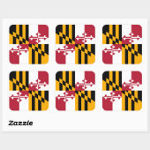 Maryland State Flag Stylish Graphic Vierkante Sticker (Vel)