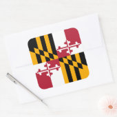 Maryland State Flag Stylish Graphic Vierkante Sticker (Envelop)