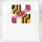 Maryland State Flag Stylish Graphic Vierkante Sticker (Tas)