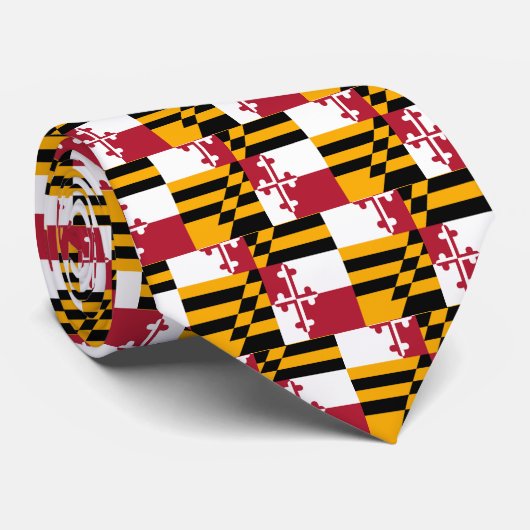 Maryland State Flag Stylish Stropdas (Opgerold)
