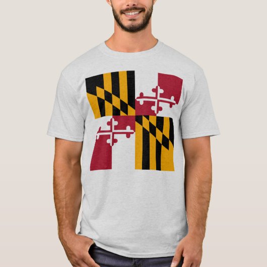 Maryland State Flag Stylish T-shirt (Voorkant)