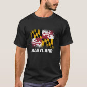 Maryland State Flag T-Shirt met lange mouwen (Voorkant)