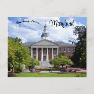 Maryland State House in Annapolis Maryland Postcar Briefkaart