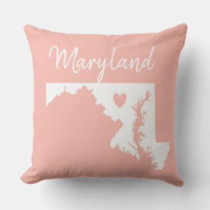 Maryland State-kaart liefde thuis Buitenkussen