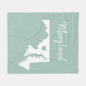 Maryland State-kaart liefde thuis Fleece Deken (Voorkant (Horizontaal))