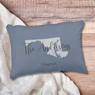 Maryland State Outline Minimal Sierkussen Accent Kussen