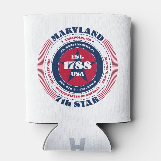Maryland State Pride Monogram Glacière (Dos)