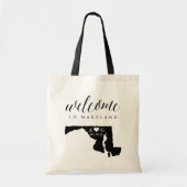 Maryland State Silhouette Wedding Welkom Tas (Voorkant)