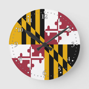Maryland State Vlag Ronde Klok