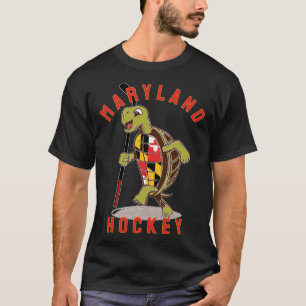 Maryland State Vlag Schildpad Hockey Baltimore Spo T-shirt