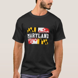 Maryland State Vlag T-shirt met lange mouwen