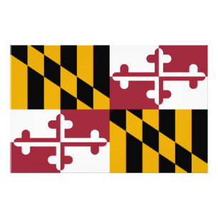 Maryland State Vlag Verenigde Staten Foto Afdruk