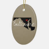 Maryland Town Keramisch Ornament (Links)