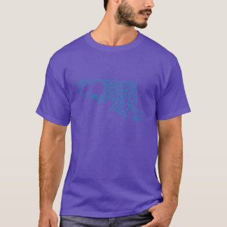 Maryland US Staat Mandala Blau Oversized T-shirt