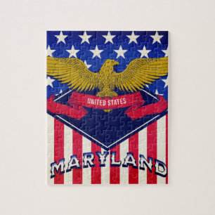 Maryland USA Flag Legpuzzel