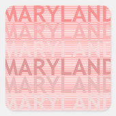 Maryland Vierkante Sticker (Voorkant)