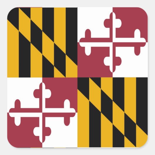 Maryland Vierkante Sticker (Voorkant)