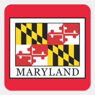 Maryland Vierkante Sticker